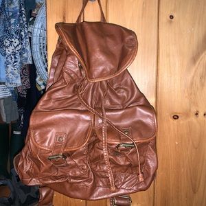 Leather backpack